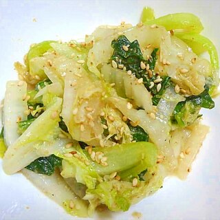 簡単に白菜とほうれん草のお浸し